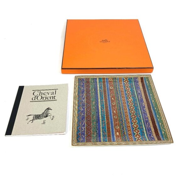 UNUSED HERMES Cheval durian plate square horse The dishes Pottery Multicolore - Picture 1 of 9